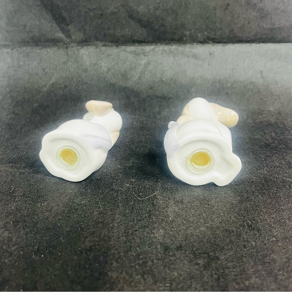 vintage porcelain salt and pepper shaker set long eared hound puppies kitschy 3” - Picture 4 of 4